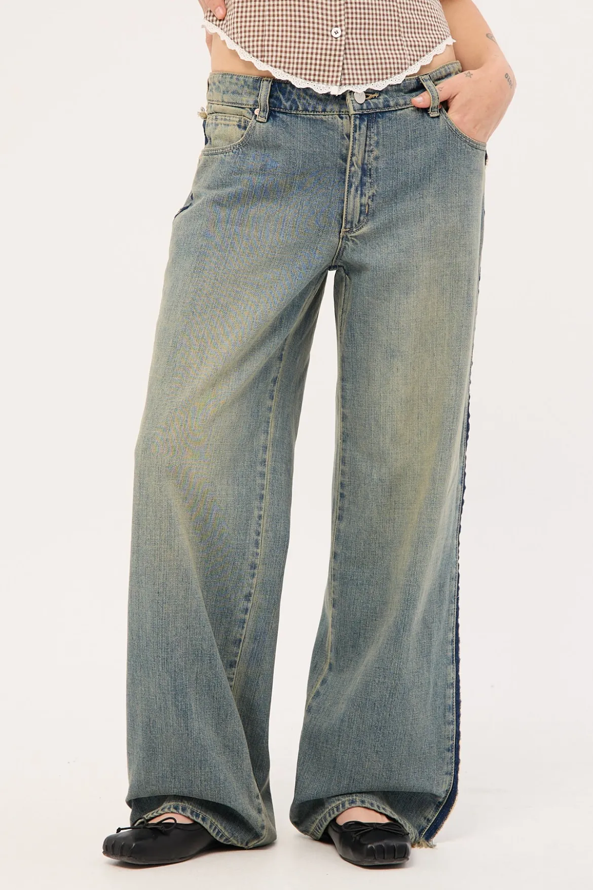 99 Baggy Jean Roxie Green/Blue