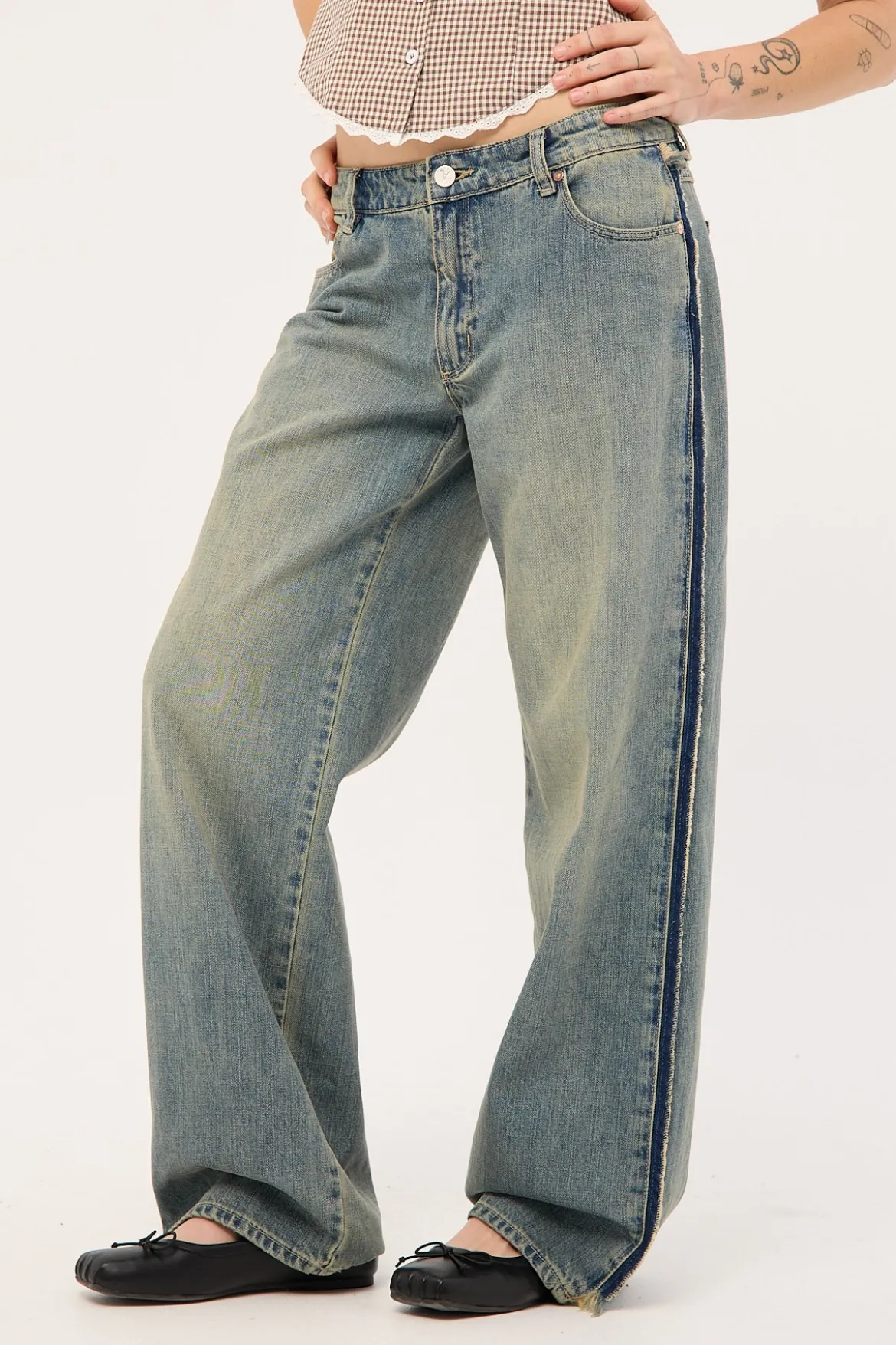 99 Baggy Jean Roxie Green/Blue