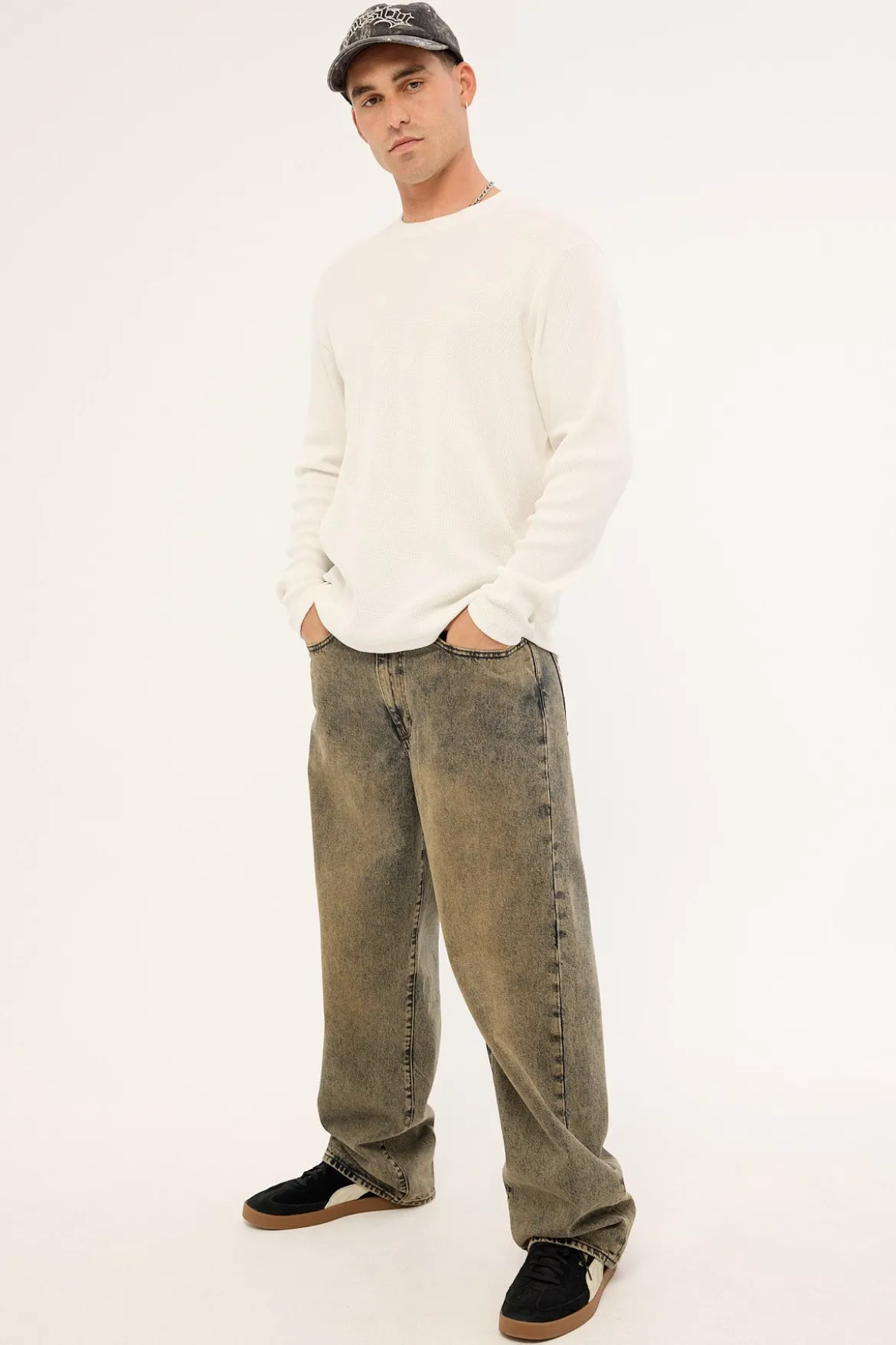 578 Baggy Long Drive Home OD Green/Brown