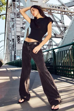 99 Baggy Low Rise Jean Heidi Black