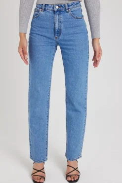 94 High Waisted Straight Jean Parker Organic Blue