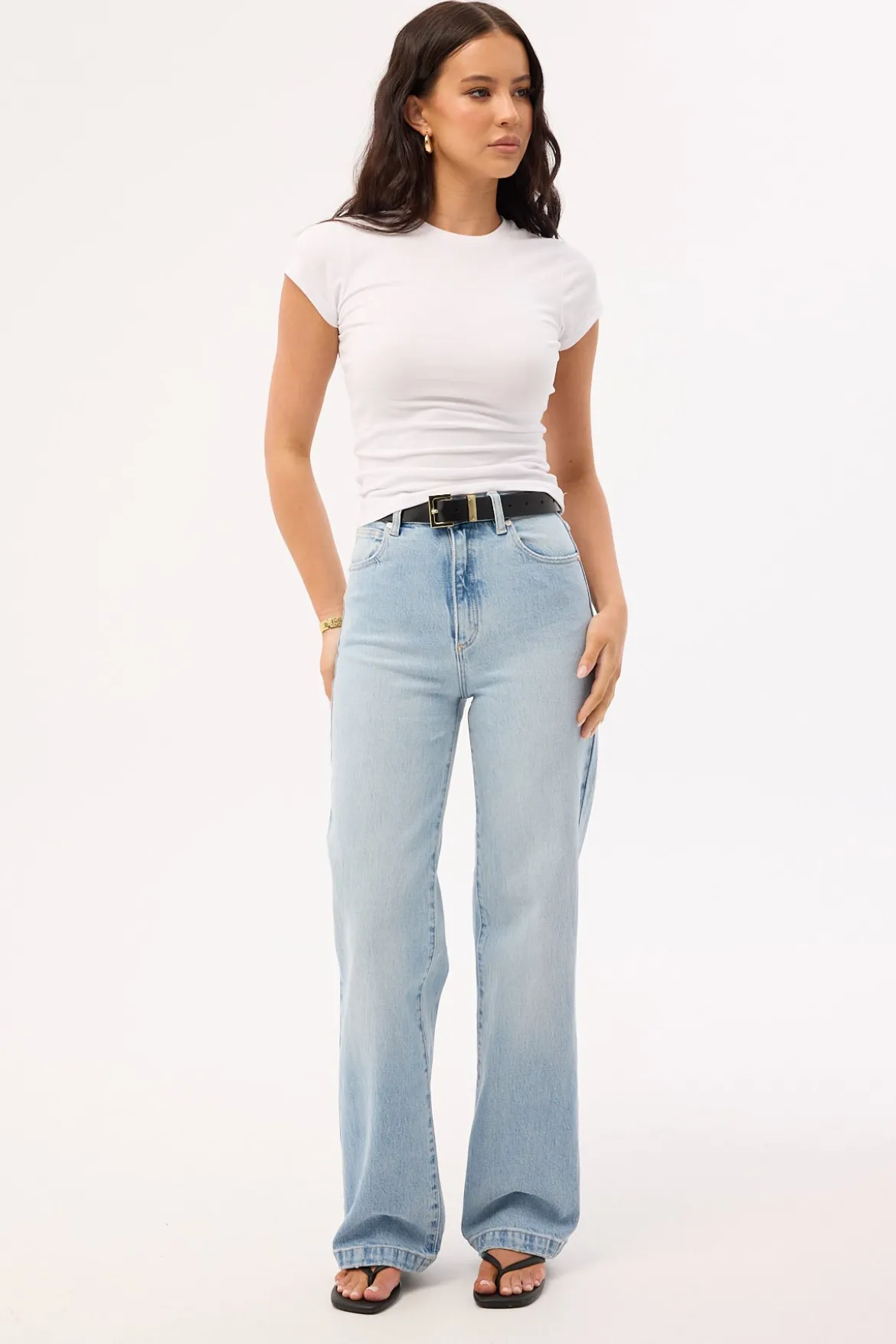 94 High Waisted Wide Jean Light Vintage Indigo