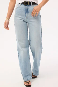 94 High Waisted Wide Jean Light Vintage Indigo
