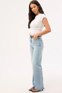 94 High Waisted Wide Jean Light Vintage Indigo