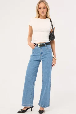 94 High Wide Petite Jean Debbie Blue