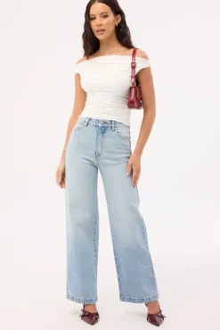 94 High Wide Petite Jean Jessie Blue