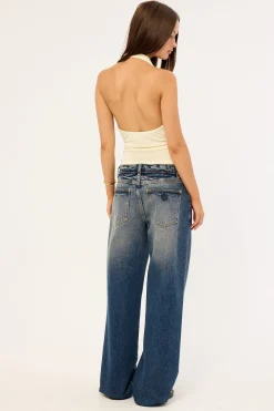 99 Low Baggy Jean Miley Bleach Blue