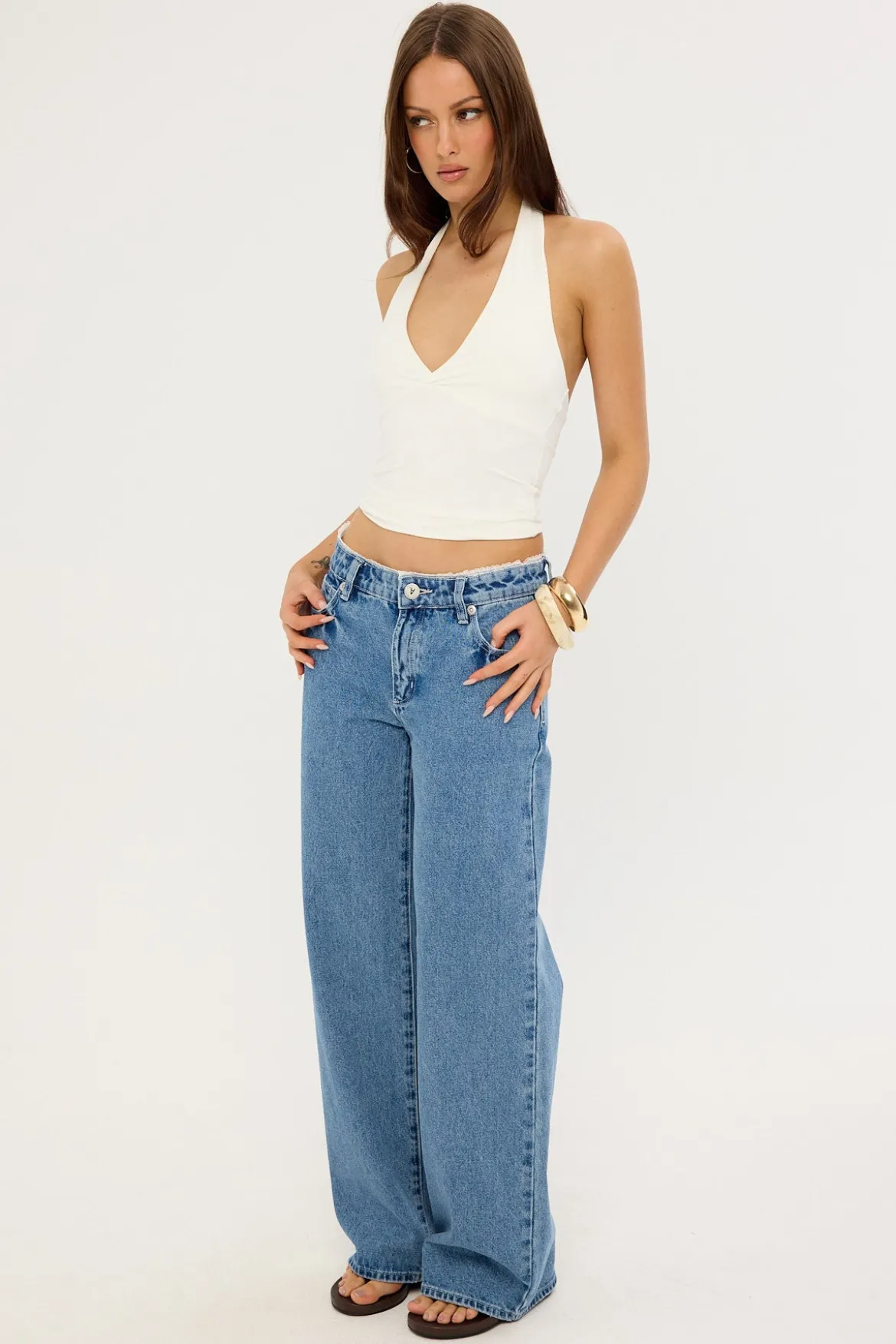 99 Low Baggy Jean Selena RCY Lace Blue