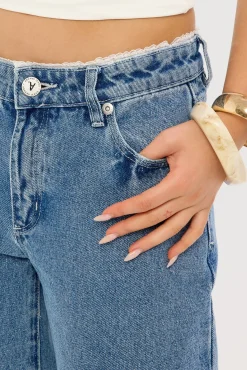 99 Low Baggy Jean Selena RCY Lace Blue