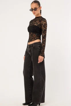 99 Low Baggy Petite Jean Heidi Black