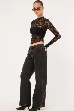99 Low Baggy Petite Jean Heidi Black