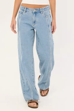 99 Low Baggy Piping Jean Paris Blue