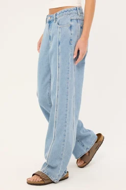 99 Low Baggy Piping Jean Paris Blue
