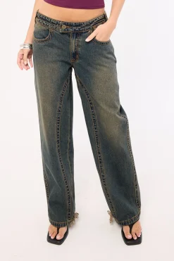 99 Low Baggy Utility Jean Hillary Green/Blue