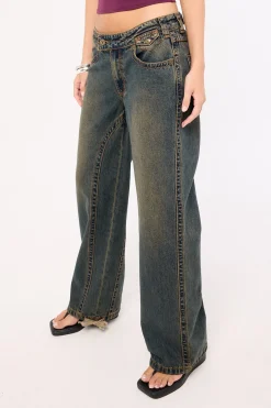 99 Low Baggy Utility Jean Hillary Green/Blue