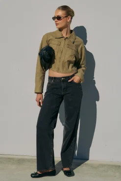 99 Low Rise Baggy Jean Cara Black Organic