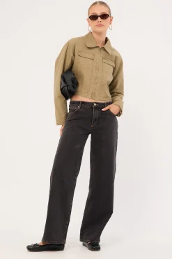 99 Low Rise Baggy Jean Cara Black Organic