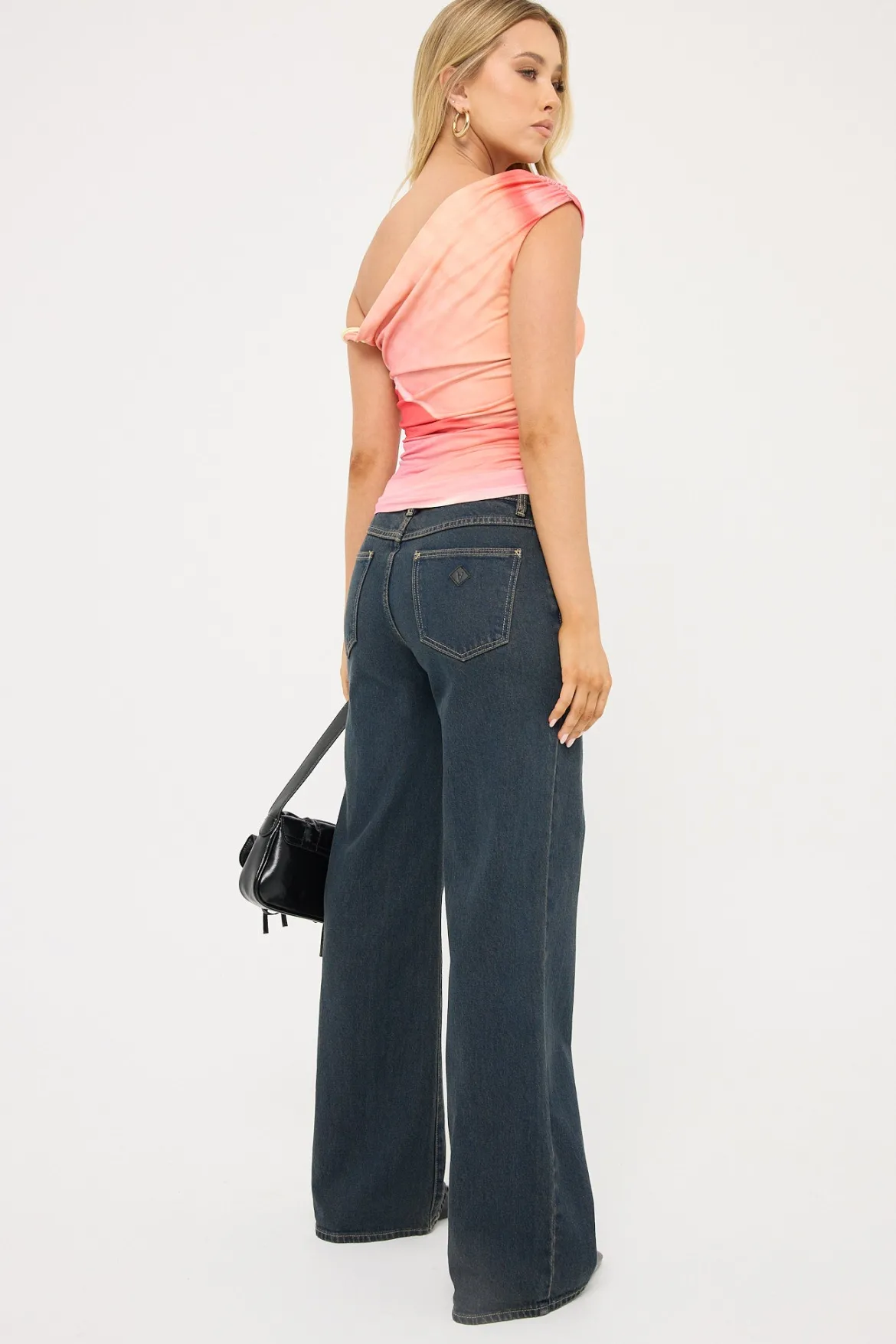 99 Low Wide Jean Rihanna Organic Dark Blue