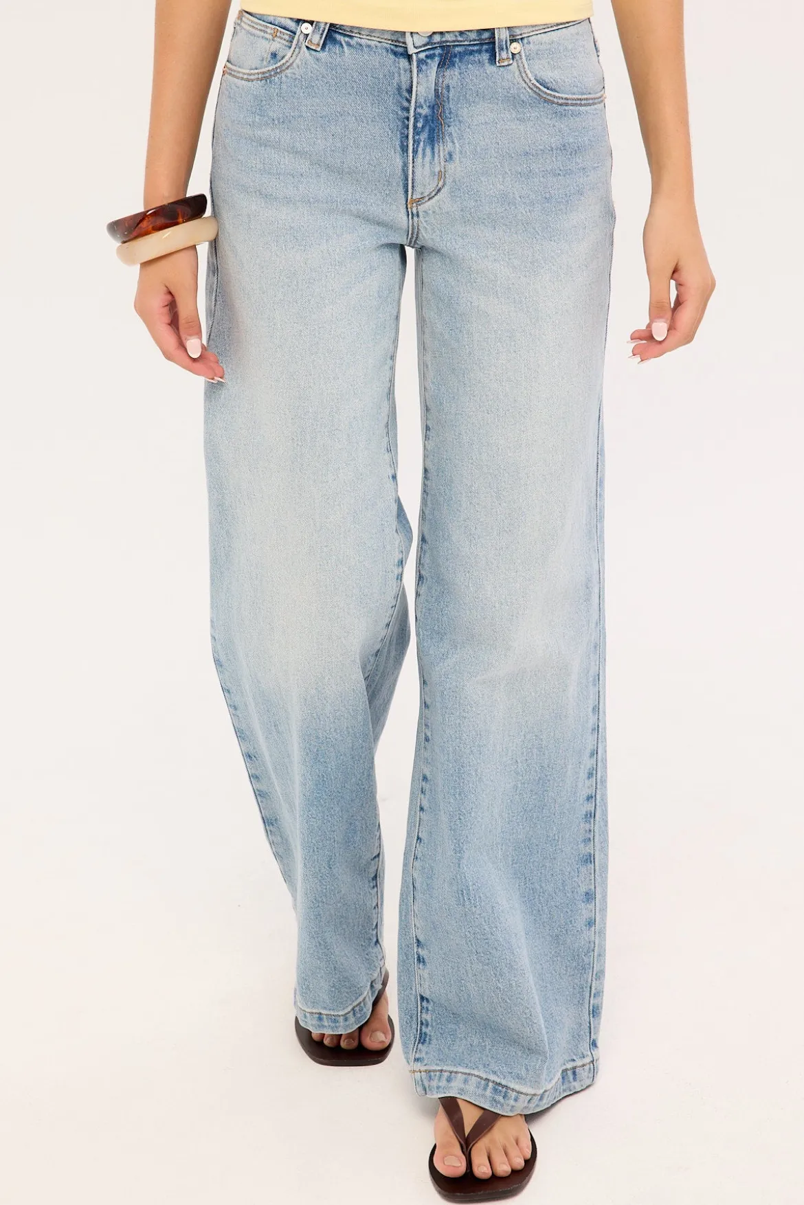 95 Low Wide Jean Stevie Washed Blue