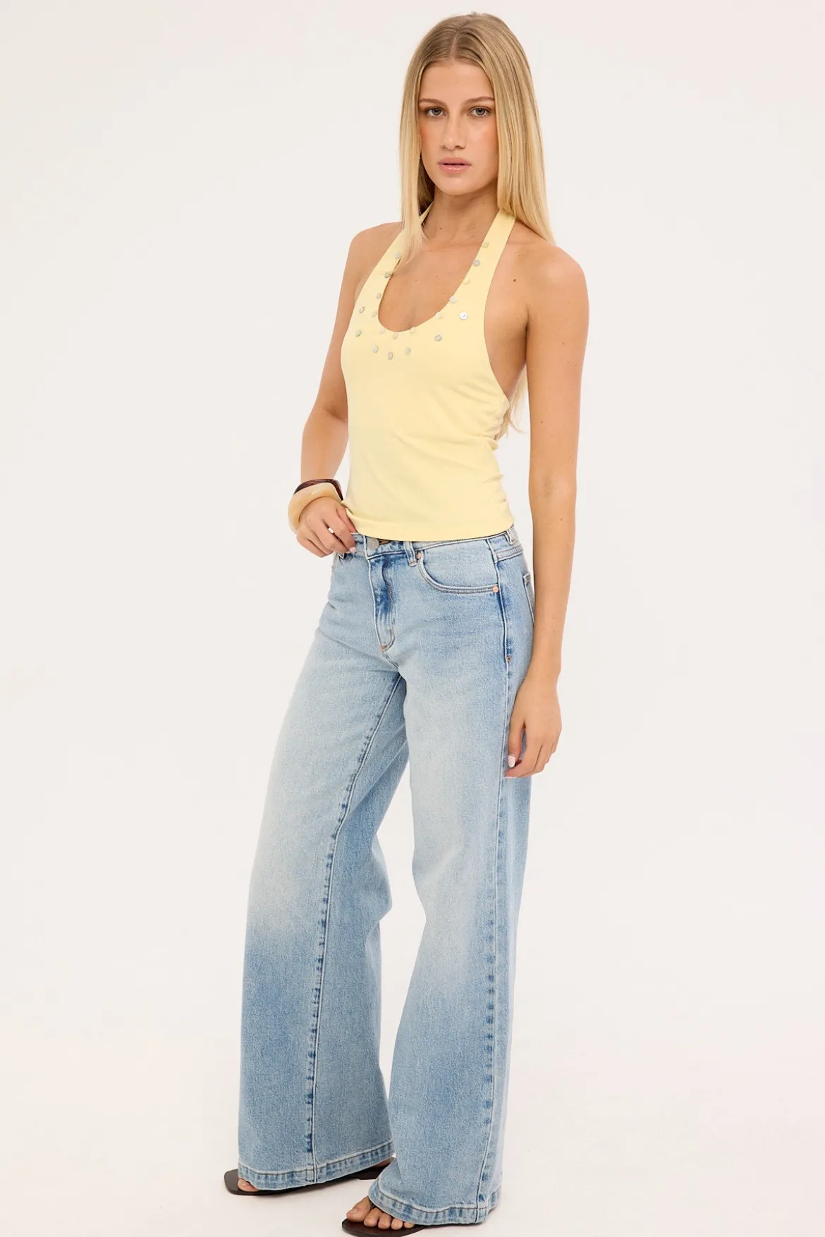 95 Low Wide Jean Stevie Washed Blue