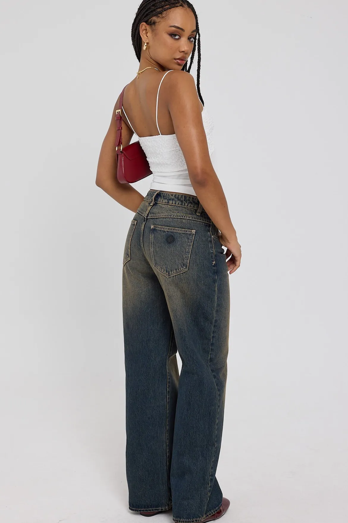 95 Mid Baggy Jean Quinn Worn Organic Blue/Brown