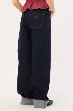 95 Mid Baggy Jean Richie Turn Up Dark Blue Denim