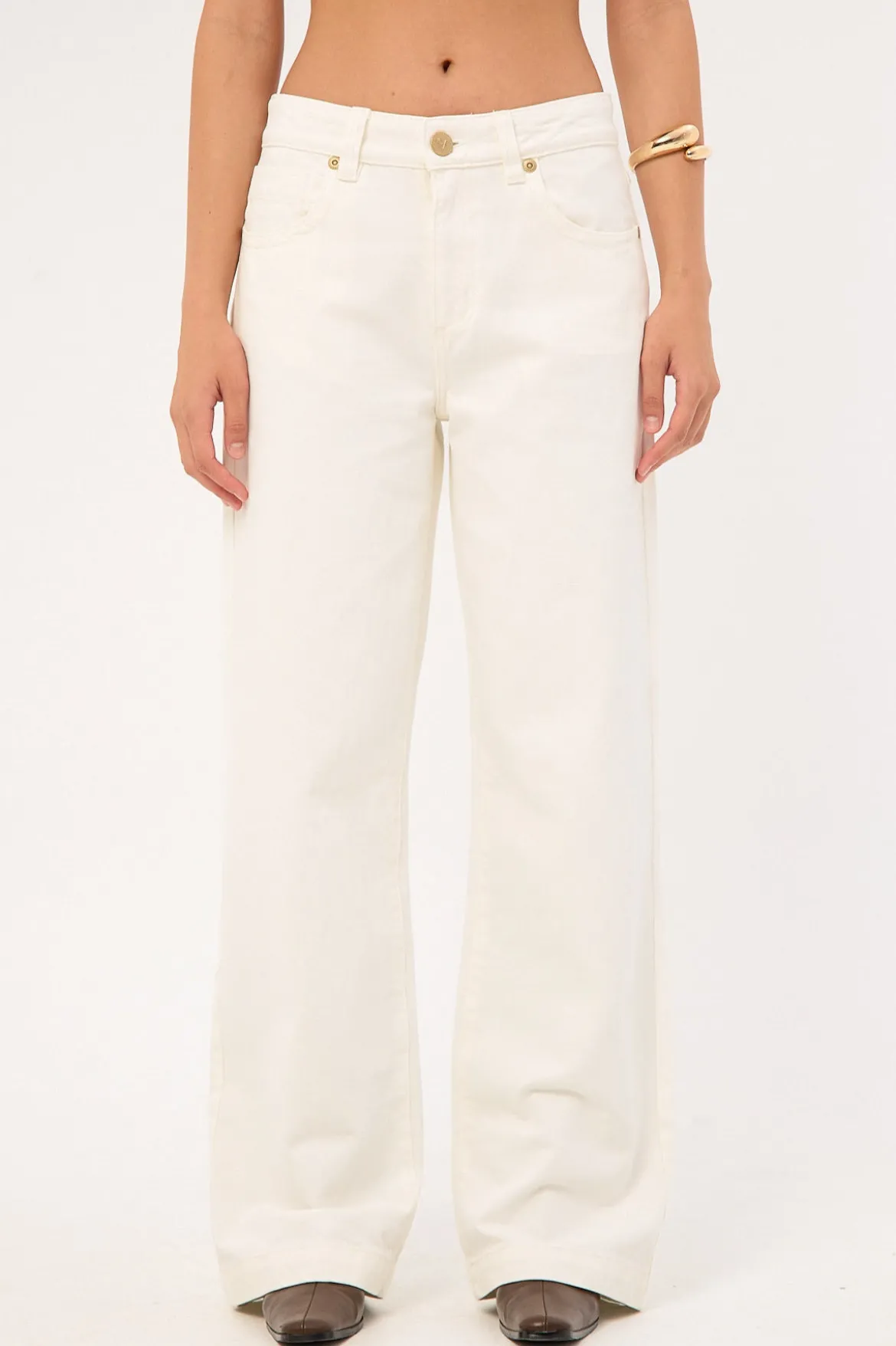 95 Mid Baggy Jean White Gold
