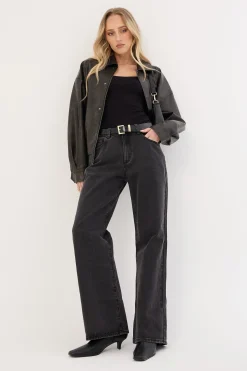 95 Mid Baggy Petite Jean Heidi Black