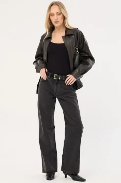 95 Mid Baggy Petite Jean Heidi Black