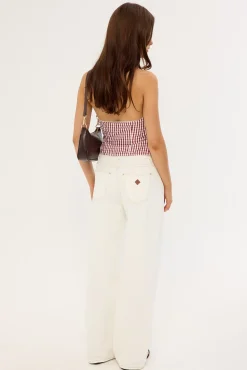95 Mid Baggy Petite Jean White