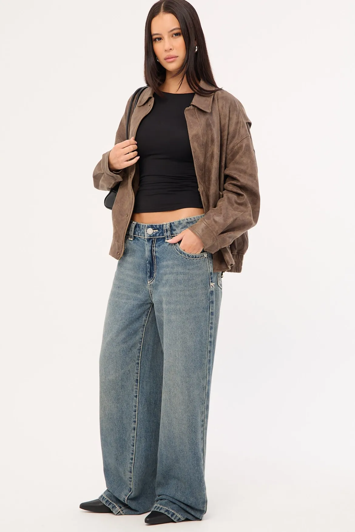95 Mid Rise Baggy Jean Amber Washed Blue