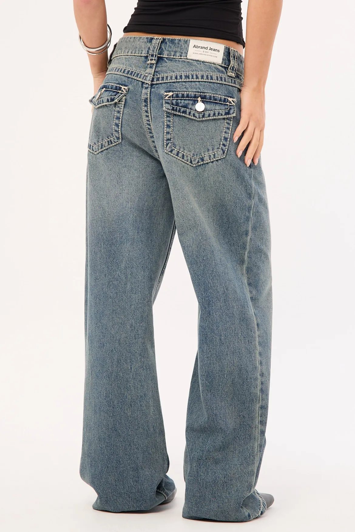 95 Mid Rise Baggy Jean Amber Washed Blue