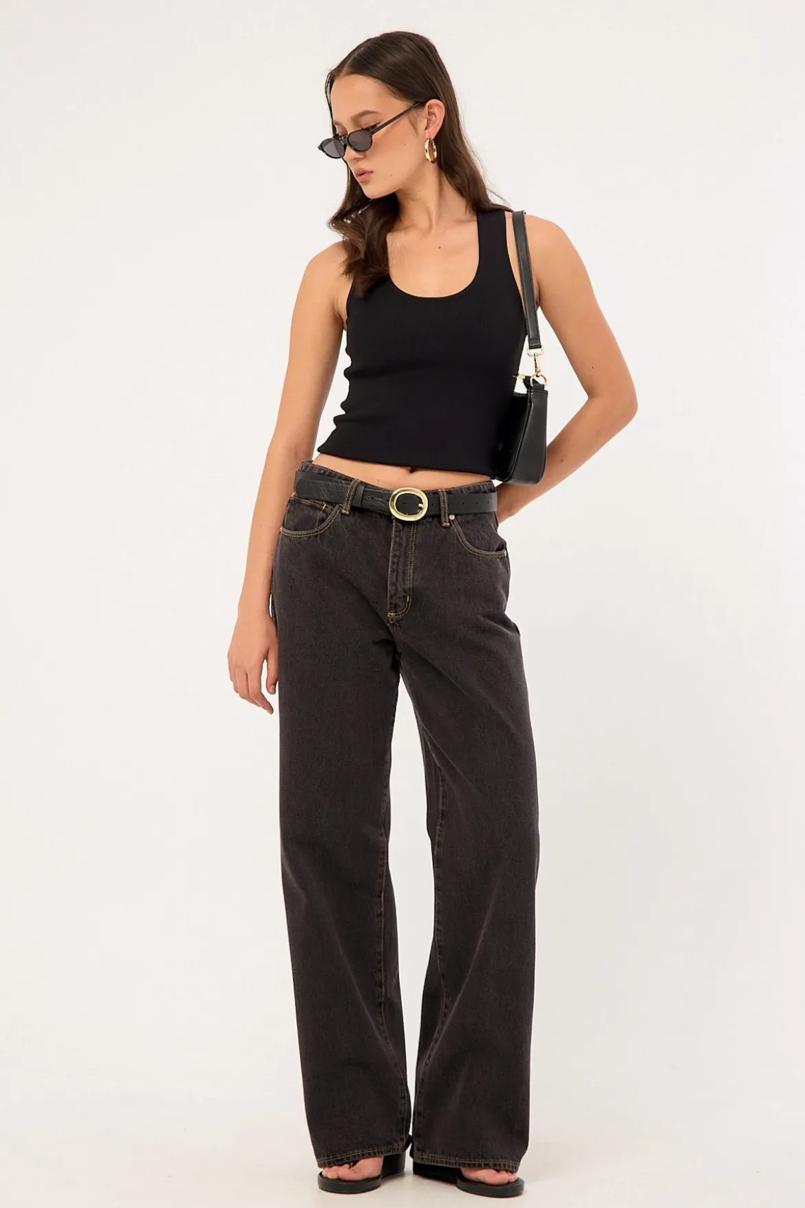 95 Mid Rise Baggy Jean Cara Organic Black
