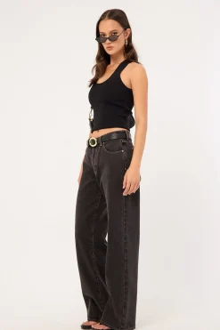 95 Mid Rise Baggy Jean Cara Organic Black