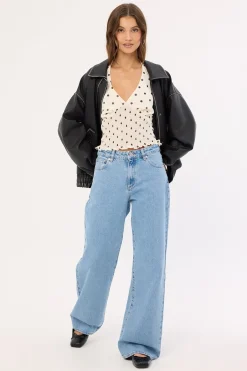 95 Mid Rise Baggy Jean Gigi Blue