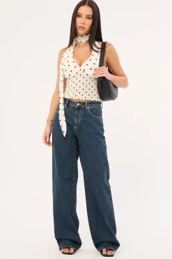 95 Mid Rise Baggy Jean Lola Deep Blue