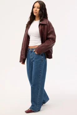 95 Mid Rise Baggy Petite Jean Bella Blue