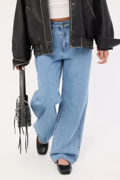 95 Mid Rise Baggy Petite Jean Gigi Blue