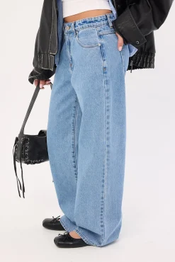 95 Mid Rise Baggy Petite Jean Gigi Blue