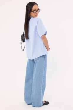 95 Mid Rise Baggy Petite Jean Gigi Blue