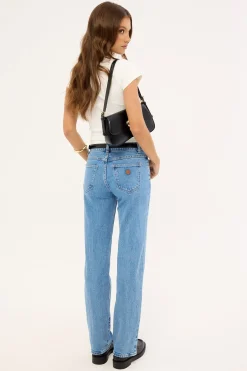 95 Mid Straight Denim Jean Debbie Blue