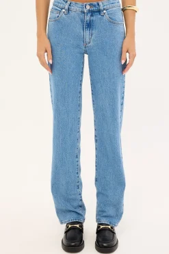 95 Mid Straight Denim Jean Debbie Blue