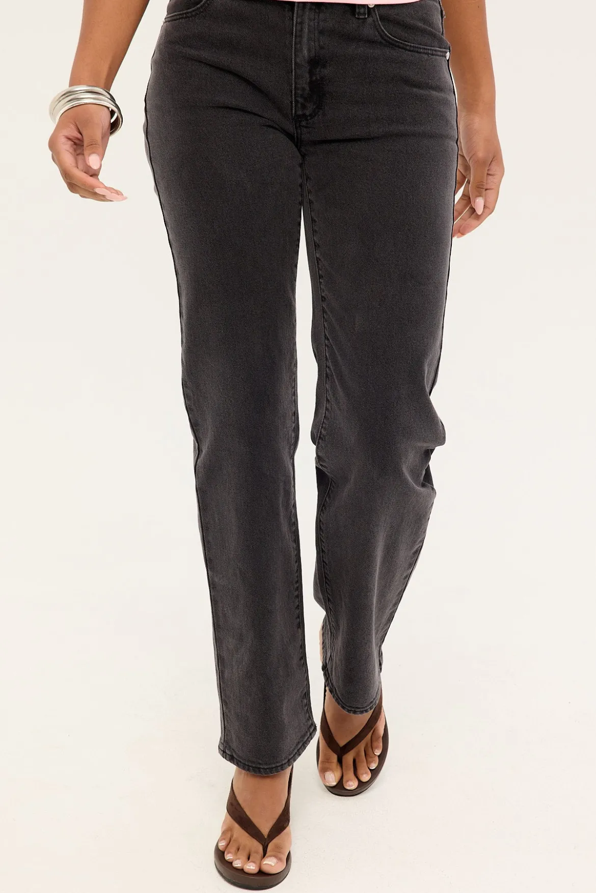 95 Mid Straight Jean Sophie Black