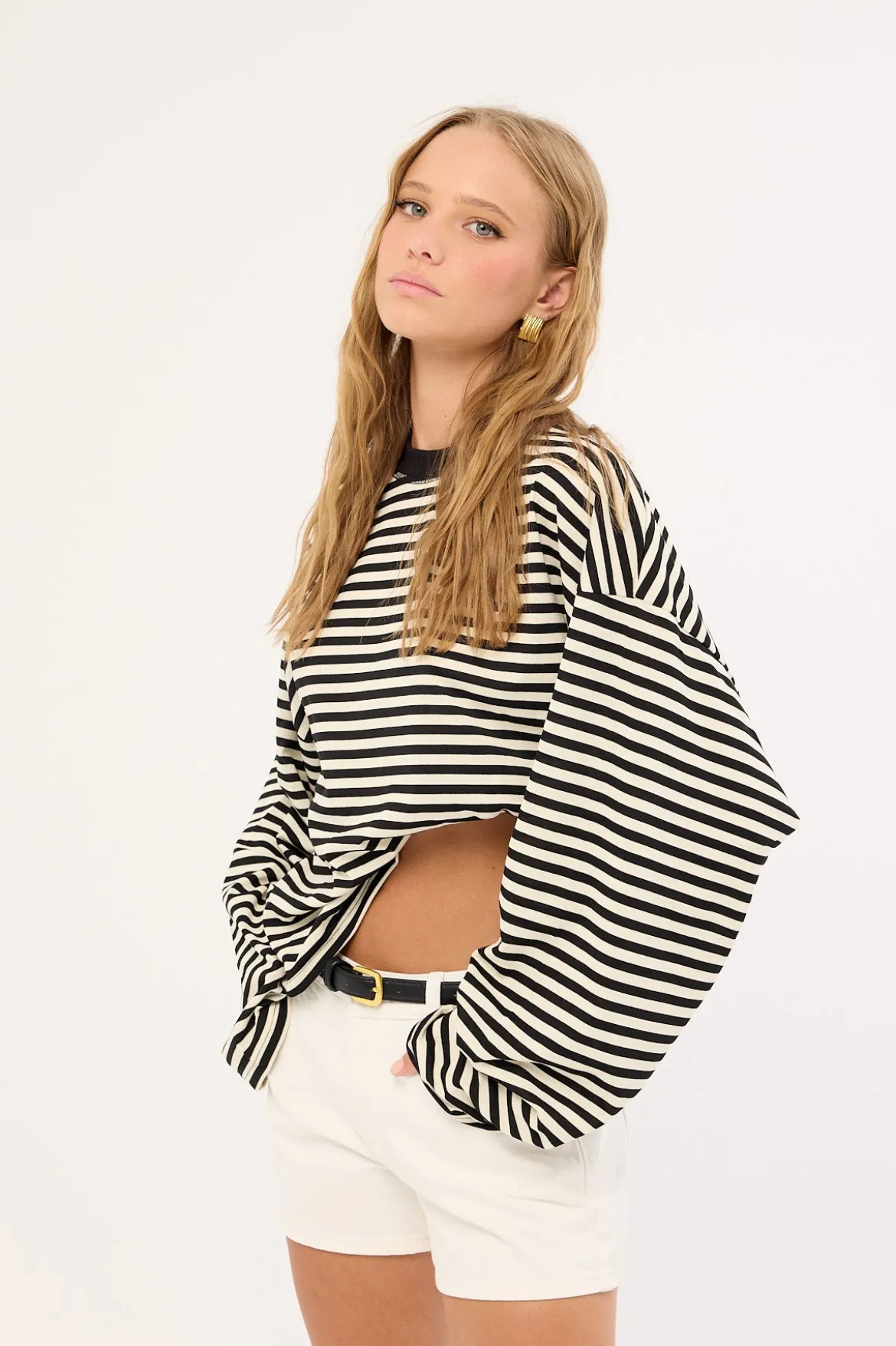 95 Relaxed Denim Short White