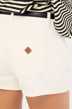 95 Relaxed Denim Short White