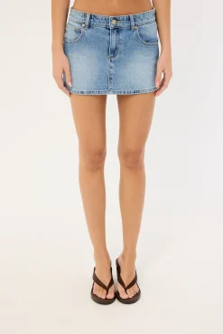99 Skirt Paloma Mid Blue Denim