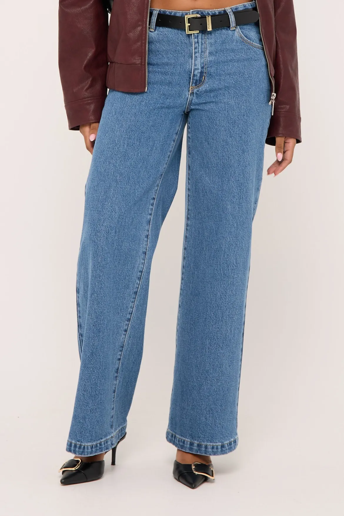 95 Wide Jean Eva Blue Organic