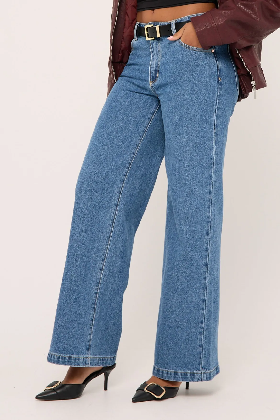 95 Wide Jean Eva Blue Organic