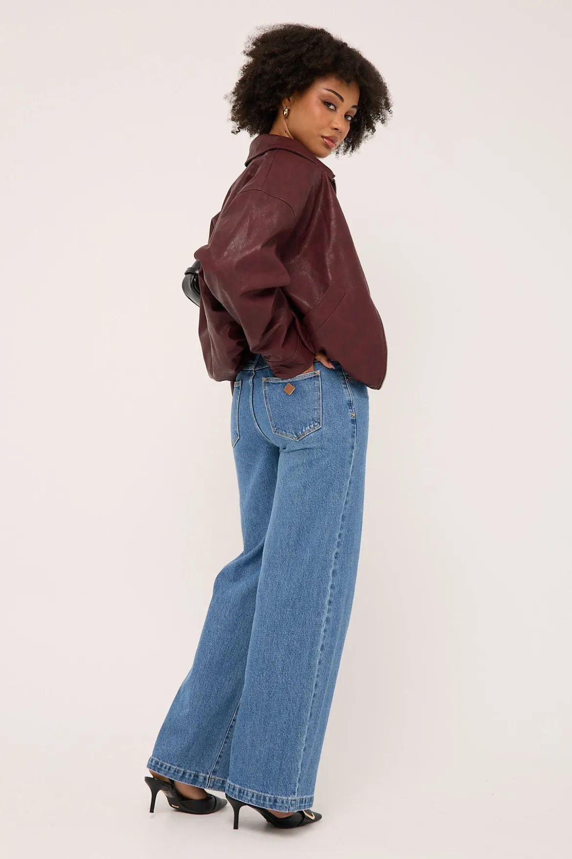 95 Wide Jean Eva Blue Organic
