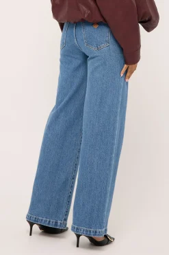 95 Wide Jean Eva Blue Organic